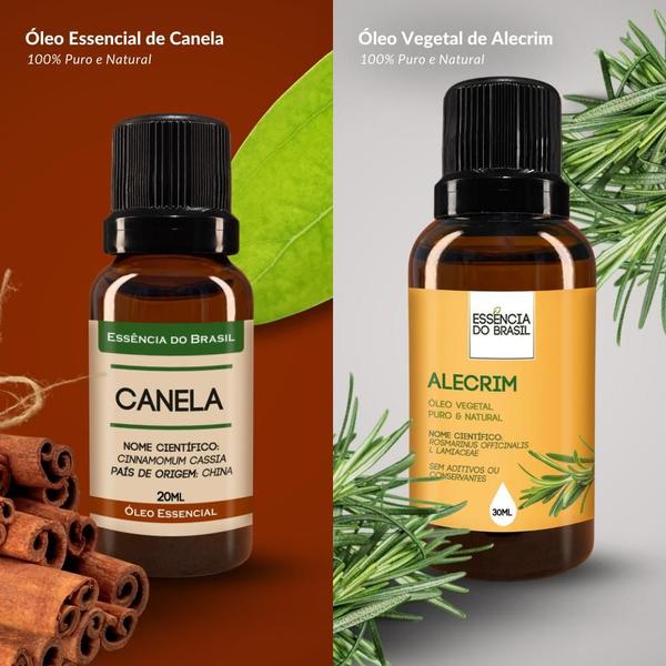 Imagem de Kit Óleo Essencial Canela 20ml + Óleo Vegetal Alecrim 30ml