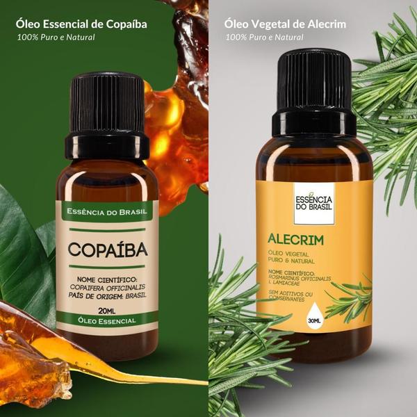 Imagem de Kit Óleo Essencial Copaíba 20ml + Óleo Vegetal Alecrim 30ml