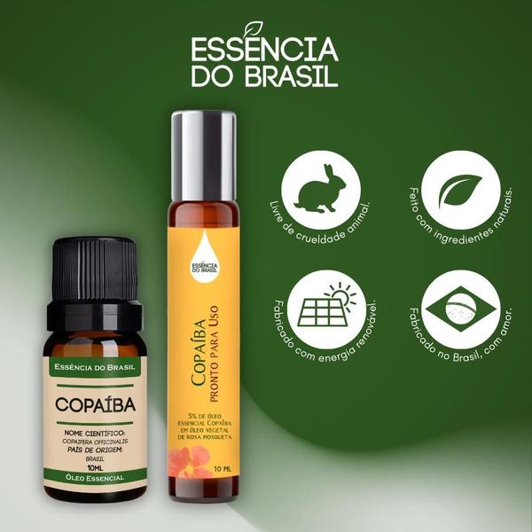 Imagem de Kit Óleo Essencial Copaíba + Pronto P/ Uso Roll On 10ml