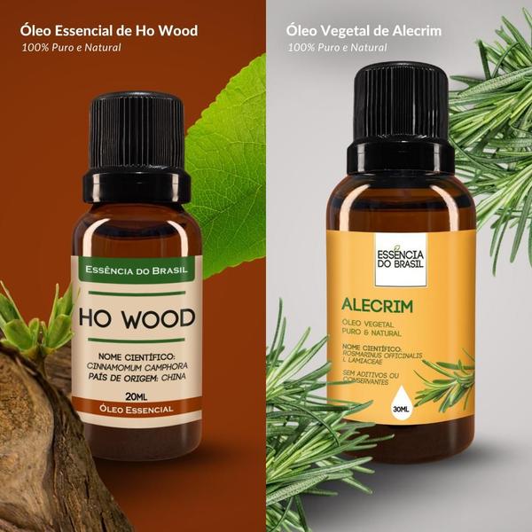 Imagem de Kit Óleo Essencial Ho Wood 20ml + Óleo Vegetal Alecrim 30ml