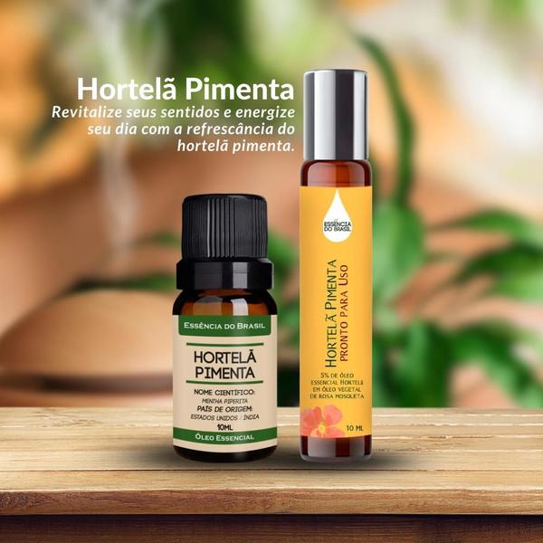 Imagem de Kit Óleo Essencial Hortelã Pimenta + Pronto Uso Roll On 10ml