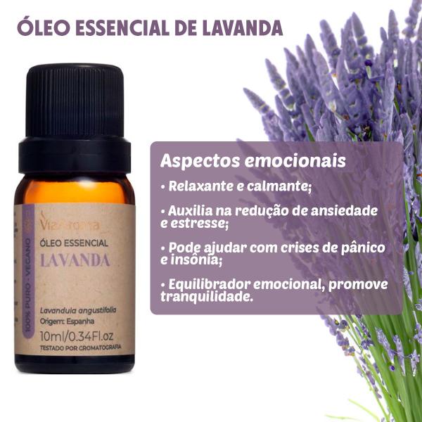 Imagem de Kit Óleo Essencial Lavanda 100% Puro Natural Via Aroma 3 unidades