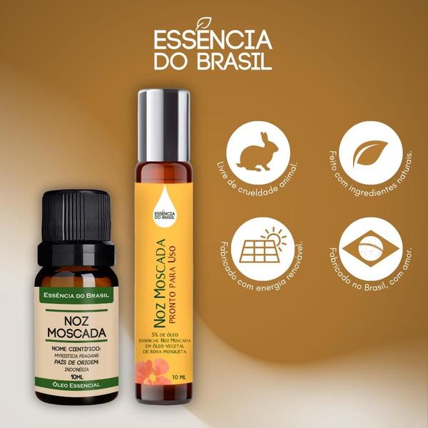 Imagem de Kit Óleo Essencial Noz-Moscada + Pronto P/ Uso Roll On 10ml