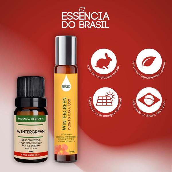 Imagem de Kit Óleo Essencial Wintergreen + Pronto P/ Uso Roll On 10ml