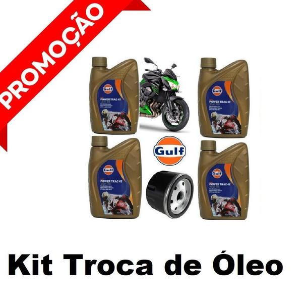 Imagem de Kit Óleo Filtro Gulf 15W50 100% Sintético Kawasaki Z800 Z750