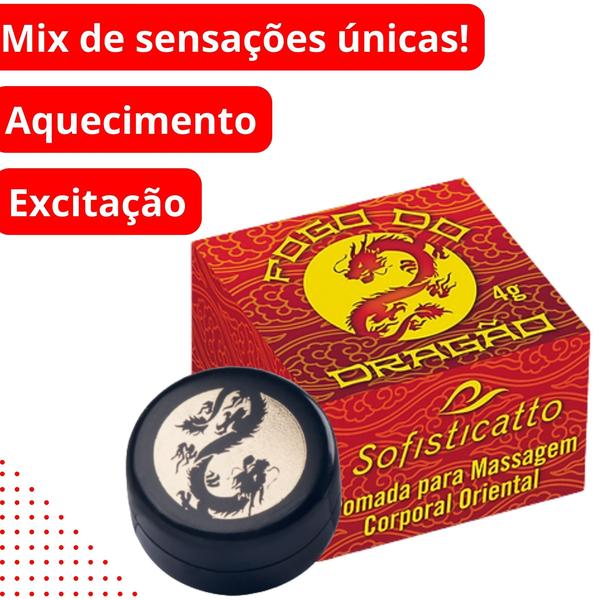 Kit Óleo Love Hot Morango, Óleo Shock Plus Morando e Pomada Fogo