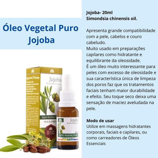 Imagem de Kit Óleo Vegetal Jojoba 20ml e Óleo Vegetal Rosa Mosqueta 20ml - WNF