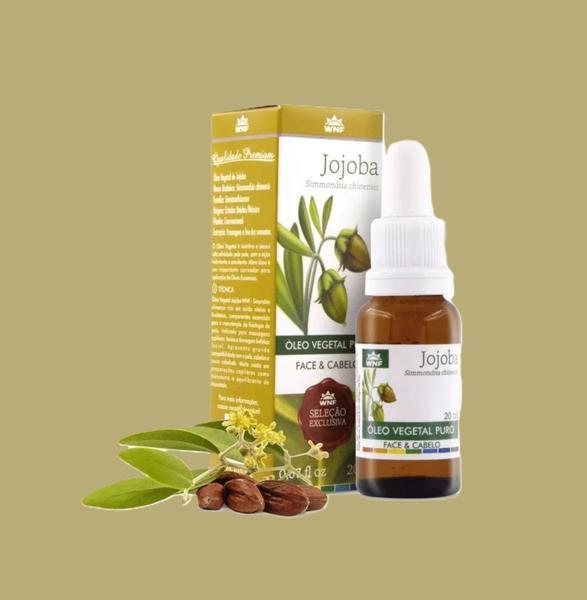 Kit Óleo Vegetal Puro Jojoba Face & Cabelos WNF 20ml 2uni Imagem de Kit Óleo Vegetal Puro Jojoba Face & Cabelos WNF 20ml 2uni