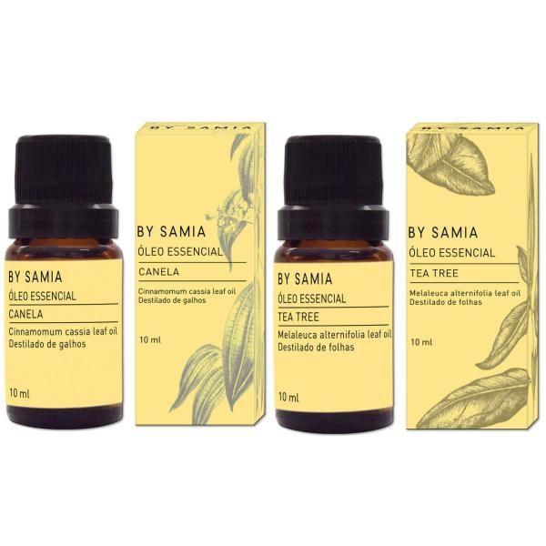 Imagem de Kit Óleos Essenciais Melaleuca e Canela By Samia Para Aromaterapia Puros