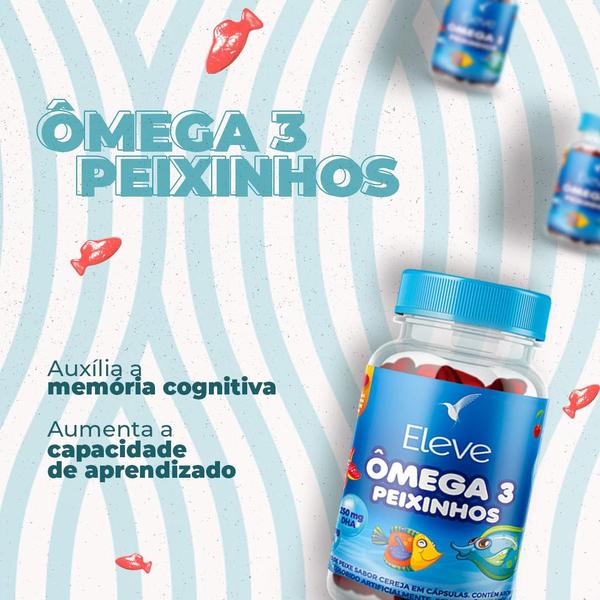 Imagem de Kit Ômega 3 Peixinhos Infantil  - 60 dias - 240 cápsulas