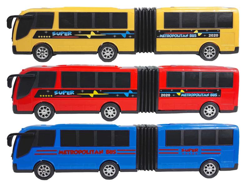 Imagem de Kit Onibus Sanfonado Brinquedo Plástico Decoração 35Cms