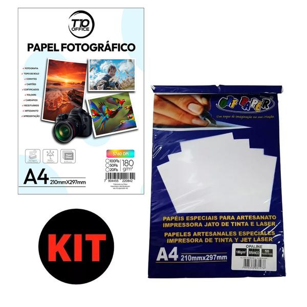 Imagem de Kit Opaline A4 Branco Certificados E Papel Fotográfico