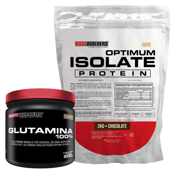 Imagem de Kit Optimum Isolate Whey Protein 2Kg+ Glutamina 500G