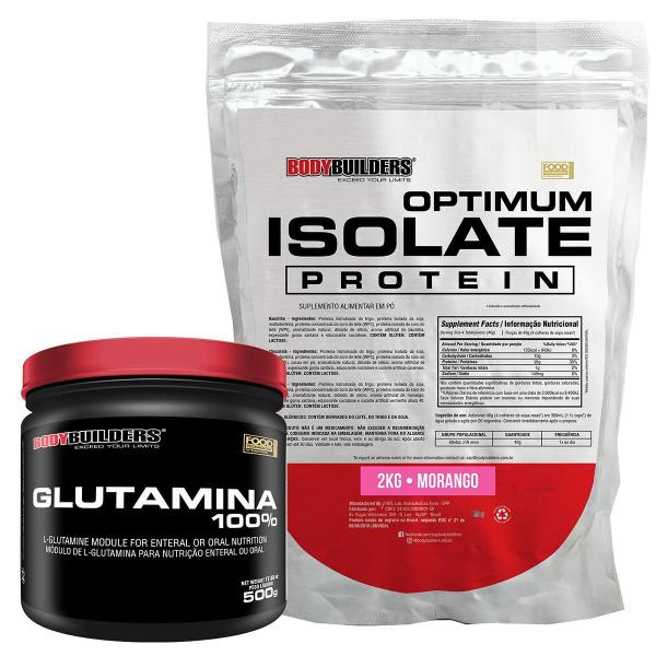 Imagem de Kit Optimum Isolate Whey Protein 2Kg+ Glutamina 500G