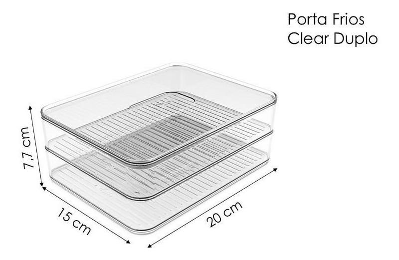 Imagem de Kit Organização Geladeira Porta Ovos E Porta Frios Duplo