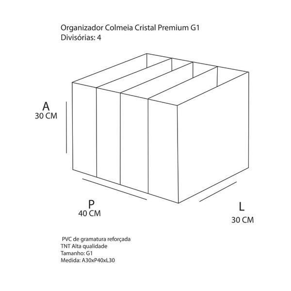 Imagem de Kit Organizador Colmeia Cristal Premium G1 e Extra - Bolsa, Lençol, Toalha, Manta