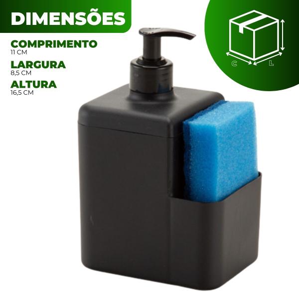 Imagem de Kit Organizador Escorredor Dispenser Detergente Lixeira 2,5l Acessorios Pia Cozinha Area Gourmet