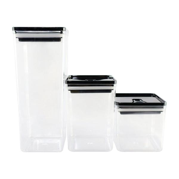 Kit Organizador Hermético Dubai Preto 5 Litros - Unitermi Imagem de Kit Organizador Hermético Dubai Preto 5 Litros