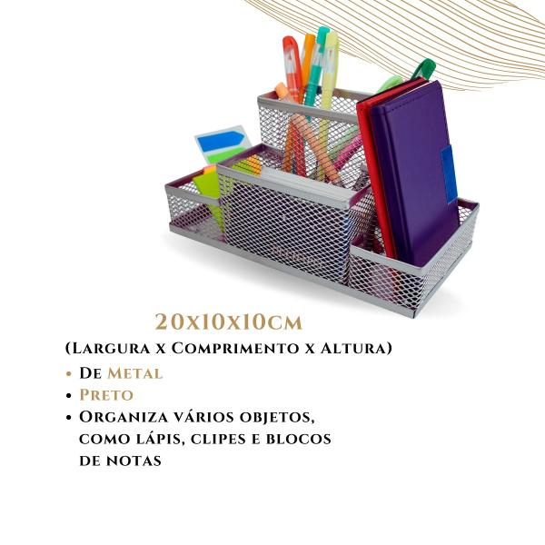 Imagem de Kit Organizador para Mesa Escritório e Porta Caneta