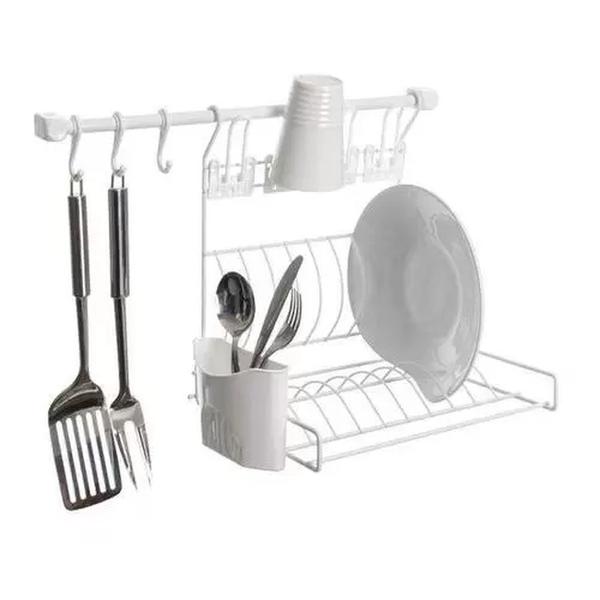 Imagem de Kit Organizador Requinte Master para Cozinha Branco Metaltru