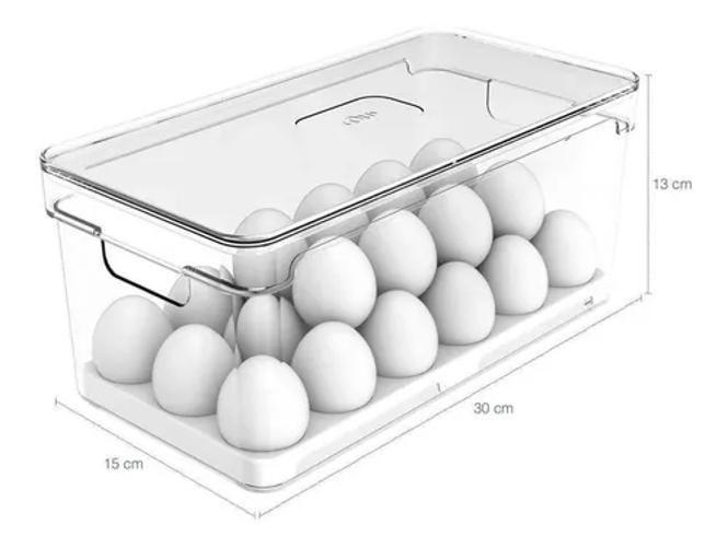 Imagem de Kit Organizadores Geladeira Porta Ovos 36 Ovos E 2 Porta