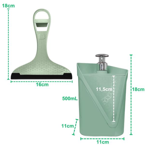 Imagem de Kit Organizadores Para Pia Moderno Resistente Dispenser Detergente + Rodinho