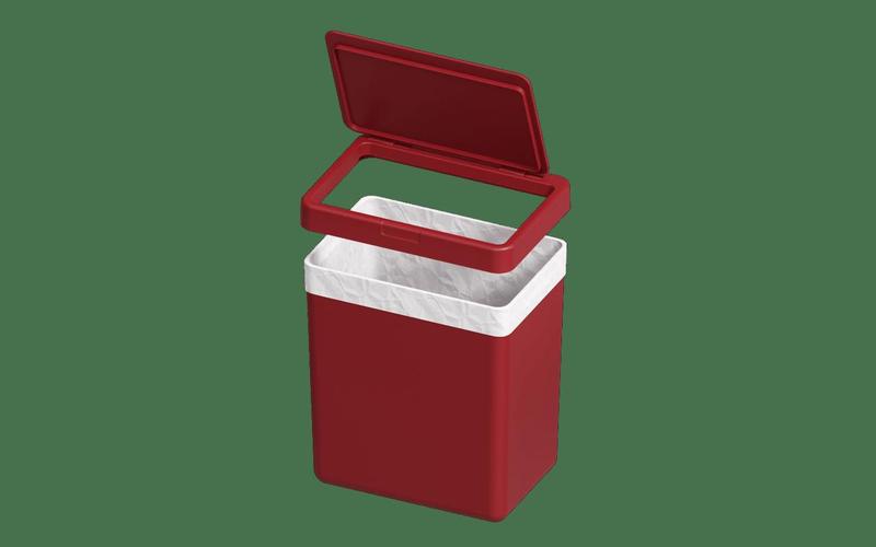 Imagem de Kit Organize Sua Pia Coza Single 4 Peças Vermelho Bold