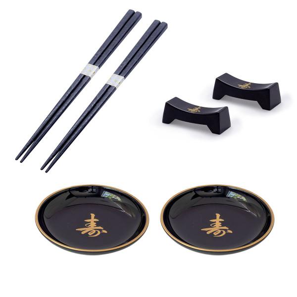 Imagem de Kit Oriental Japonês Hashi  Molheira e Descanso Hashi 30 PÇS