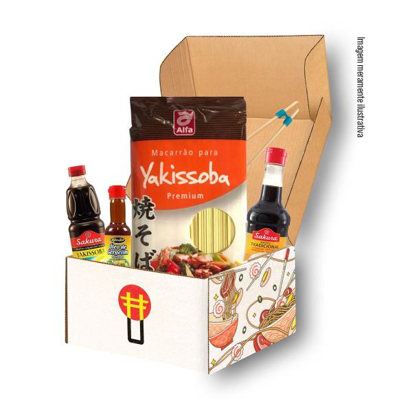 Kit Oriental Preparo Yakissoba - Molho, Óleo, Macarrão, Shoyu Imagem de Kit Oriental Preparo Yakissoba - Molho, Óleo, Macarrão, Shoyu