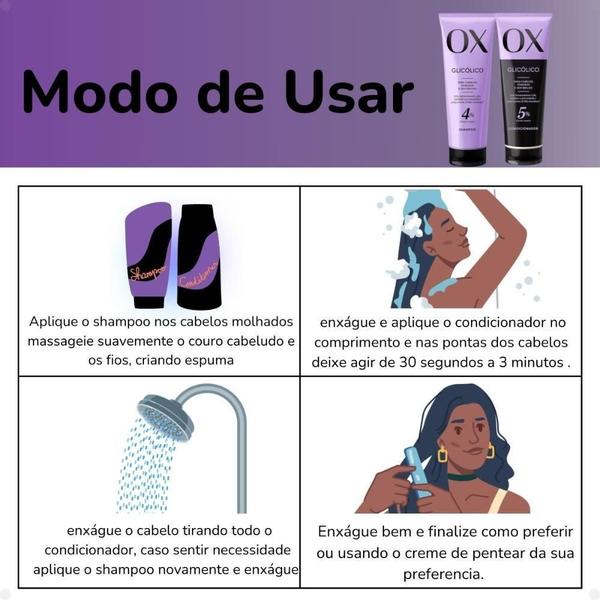 Imagem de Kit Ox Glicólico: Shampoo E Condicionador 240Ml