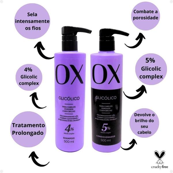 Imagem de Kit Ox Glicólico: Shampoo E Condicionador 500Ml