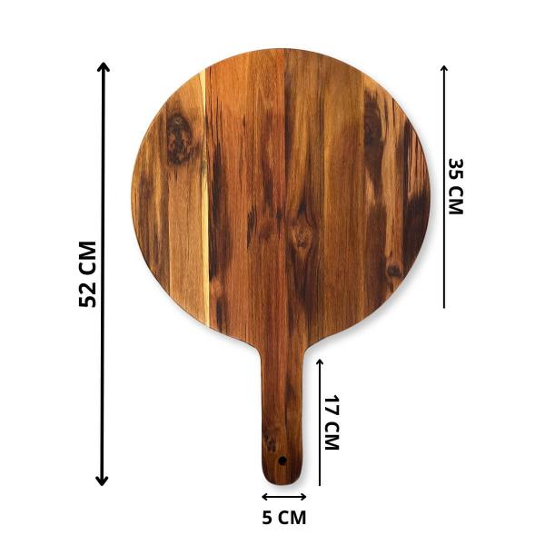 Kit Pá Para Pizza 35Cm Em Madeira Teca + Pá Em Alumínio 35Cm Com Cabo Curto - Brasa Store Imagem de Kit Pá Para Pizza 35Cm Em Madeira Teca + Pá Em Alumínio 35Cm Com Cabo Curto
