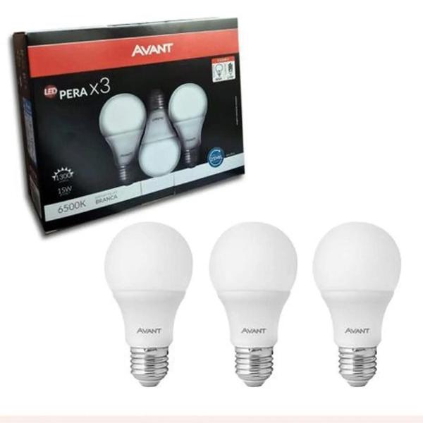 Imagem de Kit Pack Lâmpadas Led Bulbo Pera  7w Caixa com 3 unidades Bivolt avant