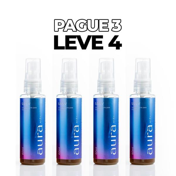 Imagem de Kit pague 3 leve 4 s.o.s v aura spray calmante e desodorante íntimo previne candidiase