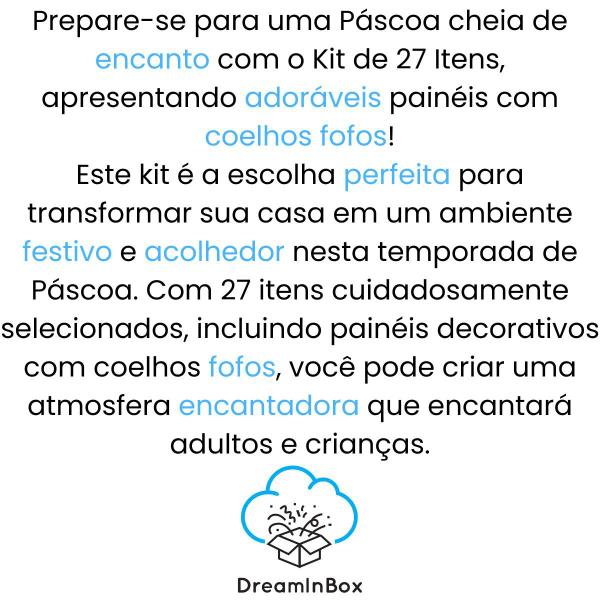 Imagem de Kit Painéis Impressos Com Faixa - Feliz Páscoa Do Coelho C/27Unid