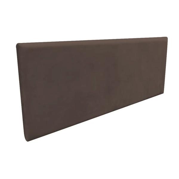 Imagem de Kit Painel Cabeceira de Cama Box Queen Com Recamier Ayumi 160 CM Suede Marrom - Móveis Mafer