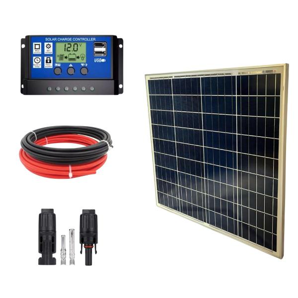 Imagem de Kit Painel Placa Controlador Solar Fotovoltaica 60w Watts