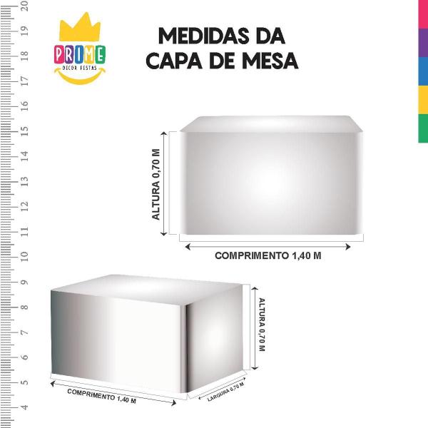 Imagem de Kit Painel Retangular + Capa Mesa Cor Lisa Em Tecido