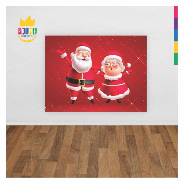 Imagem de Kit Painel Retangular + Capa Mesa Natal Em Tecido Sublimado