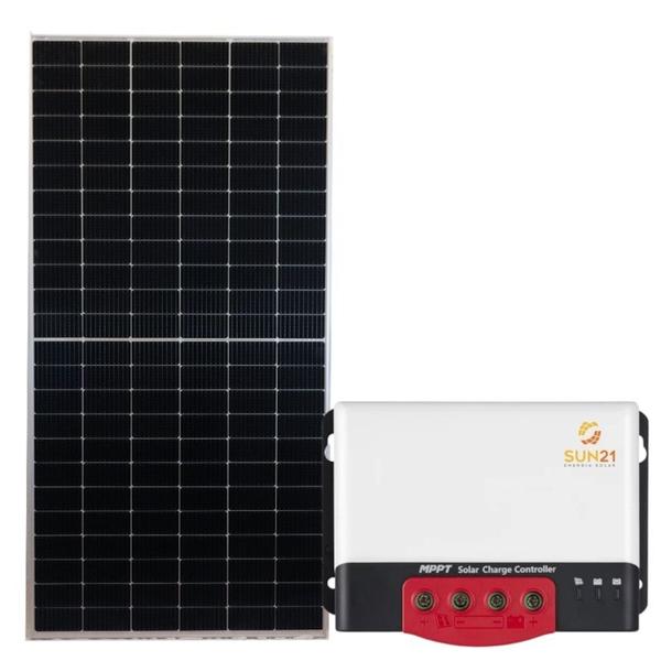 Imagem de Kit Painel Solar 550w Com Controlador MPPT 40A Sun21