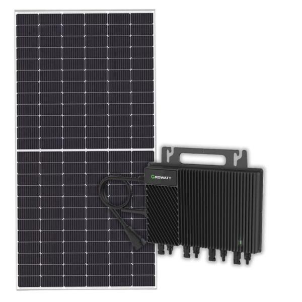 Imagem de Kit Painel Solar Monocristalino 555W Canadian com Microinversor Growatt 2kW 220V