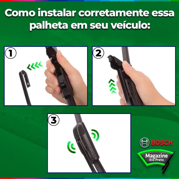 Imagem de Kit Palheta Limpador De Parabrisa Bosch Dianteira E Traseira Corolla Cross 2021 2022 2023 Bosch