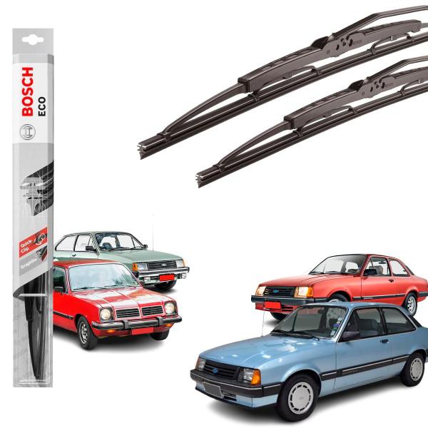 Imagem de Kit Palheta Limpador Parabrisa Gm Chevette 1973 A 1993 Original Eco Bosch