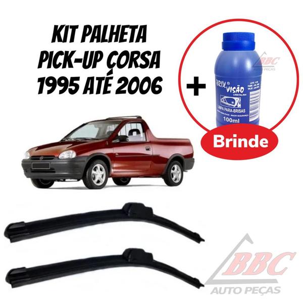 Imagem de Kit Palheta Silicone Dianteiro Pick-up Corsa 1995 - 2006