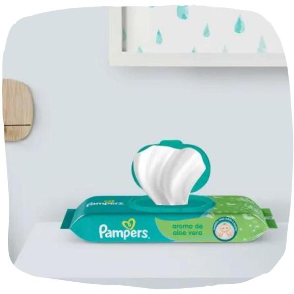 Imagem de Kit Pampers Baby Glicerina 96 Lenço Umedecido AromaAloe Vera Glicerina Lenços Aloe Vera Hipoalergênica