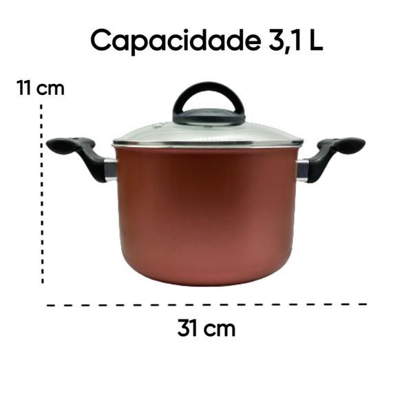 Imagem de Kit Panela  E Caldeirão 18cm Antiaderente