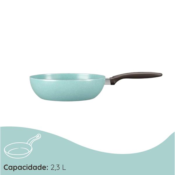 Kit Panela Wok + Frigideira 24cm Antiaderente Brinox Imagem de Kit Panela Wok + Frigideira 24cm Antiaderente Brinox