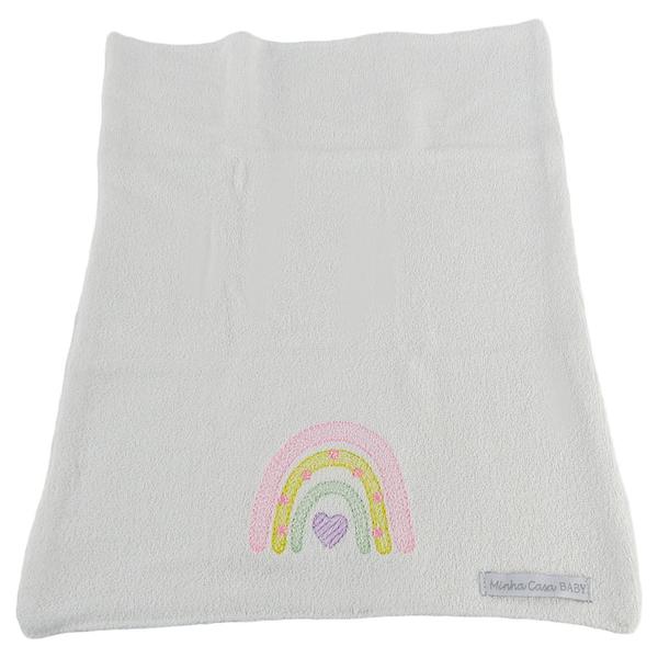 Kit Pano de Boca Plush Arco Iris Rosa 3Pçs - Minha Casa Baby Imagem de Kit Pano de Boca Plush Arco Iris Rosa 3Pçs - Minha Casa Baby