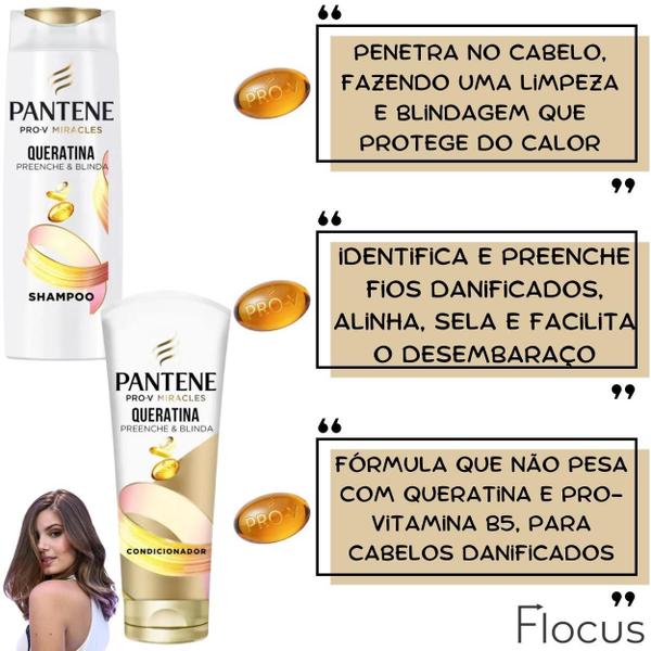 Imagem de Kit Pantene Miracles Pro-V Shampoo Cond Queratina Milagroso