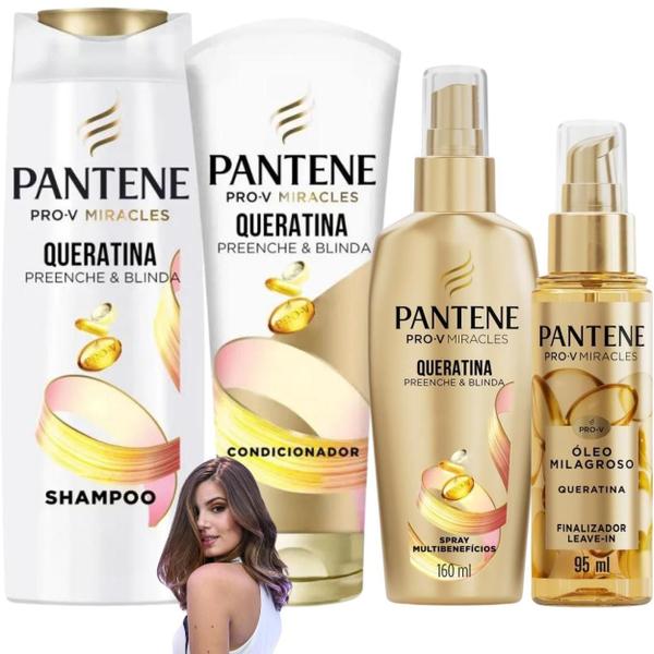 Imagem de Kit Pantene Miracles Pro-V Shampoo Cond Queratina Milagroso